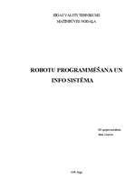 Konspekts 'Robotu programmēšana un informācijas sistēma', 1.