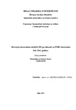 Konspekts 'Krievijas ekonomikas attīstība 20.gadsimta sākumā un PSRS ekonomika līdz 1941.ga', 1.