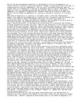 Eseja 'Appearance vs. Reality?', 1.