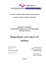 Referāts 'Manipulācijas veidi sadzīves TV reklāmās', 1.