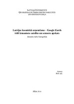 Konspekts 'Latvijas kosmiskā uzņemšana - Google Earth vidē izmantoto satelītu un sensoru ap', 1.