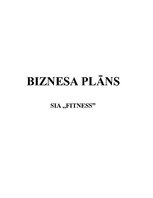 Biznesa plāns 'Biznesa plāns SIA "Fitness"', 1.