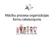 Prezentācija 'Mācību procesa organizācijas formu raksturojums', 1.