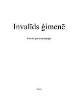 Referāts 'Invalīds ģimenē', 1.