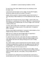 Eseja 'Low Salaries in Latvia Comparing to Salaries in the European Union', 1.