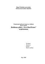 Referāts 'Reklāmas plāns "Arco Real Estate" uzņēmumam', 1.
