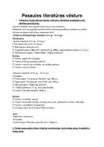 Konspekts 'Pasaules literatūras vēsture un teorija', 1.