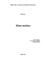 Referāts 'Matu maskas', 1.