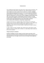 Eseja 'Animal Extinction', 1.