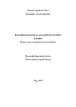 Eseja 'Komunikācijas process un komunikatīvās uzvedības īpatnības', 1.