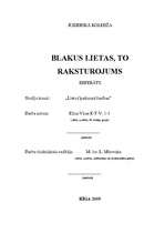Referāts 'Blakus lietas, to raksturojums', 1.