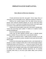 Referāts 'Pirmais Pasaules karš Latvijā', 1.