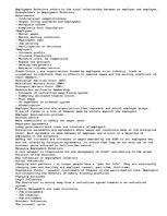 Konspekts 'Employment Relations', 1.