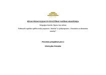 Prakses atskaite 'Mēneša plāns februārim pirmsskolā', 1.