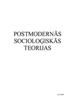 Konspekts 'Postmodernās socioloģiskās teorijas', 1.