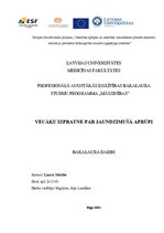 Referāts 'Vecāku izpratne par jaundzimušā aprūpi', 1.