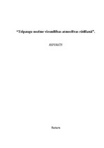 Konspekts 'Telpaugu nozīme viesmīlības atmosfēras radīšanā', 1.