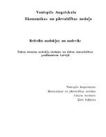 Referāts 'Dabas resursu nodokļa ietekme uz dabas aizsardzības pasākumiem Latvijā', 1.