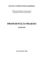 Prakses atskaite 'Profesionālās prakses atskaite', 1.