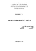 Referāts 'Policijas darbinieka ētikas kodekss', 1.