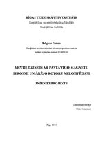 Diplomdarbs 'Ventiļdzinējs ar pastāvīgo magnētu ierosmi un ārējo rotoru velosipēdam', 1.