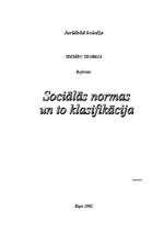 Referāts 'Sociālās normas un to klasifikācija', 1.