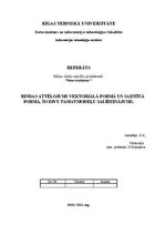 Paraugs 'Rindas attēlojums vektoriālā un saistītā formā, šo divu pamatmodeļu salīdzinājum', 1.