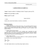 Paraugs 'Transporta modeļi un to risināšanas metodes. Transporta uzdevums ', 1.