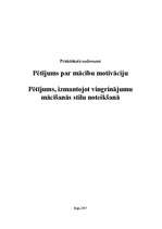 Referāts 'Pētījums par mācību motivāciju', 1.