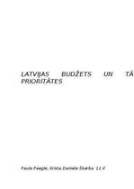 Eseja 'Latvijas budžets un tā prioritātes', 1.