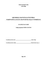 Diplomdarbs 'Likumiskās mantošanas īpatnības pārdzīvojušā laulātā mantojuma daļas noteikšanā', 1.