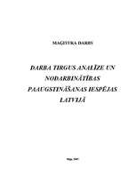 Diplomdarbs 'Darba tirgus analīze un nodarbinātības paaugstināšanas iespējas Latvijā', 1.