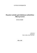 Referāts 'Pasaules vadošās apdrošināšanas sabiedrības M&A procesos', 1.