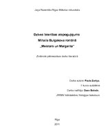 Referāts 'Dzīves īstenības atspoguļojums Mihaila Bulgakova romānā "Meistars un Margarita"', 1.