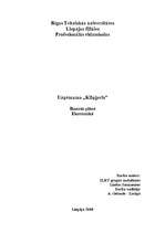 Biznesa plāns 'Biznesa plāns uzņēmumam "Kliņģeris"', 1.
