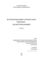 Referāts 'Kultūras pieejamība Latvijas lauku teritorijā: Kolkas ciema piemērs', 1.