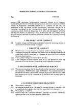 Paraugs 'Marketing services contract', 1.