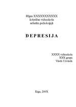 Referāts 'Depresija', 1.