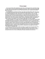 Eseja 'Crime Nowadays', 1.