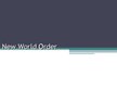 Prezentācija 'New World Order', 1.