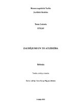 Referāts 'Zaudējumi un to atlīdzība', 1.