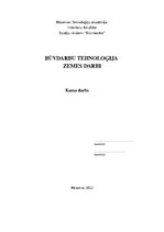Referāts 'Būvdarbu tehnoloģija. Zemes darbi', 1.