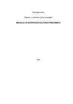 Konspekts 'Mākslas un estētiskās kultūras priekšmets', 1.