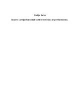 Referāts 'Imports Latvijas Republikā un tā ierobežošana ar protekcionismu', 1.