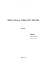 Referāts 'Netradicionālās reliģijas un noziedzība', 1.