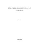 Eseja 'Kārļa Ulmaņa runas kā propagandas instruments', 1.