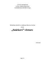 Referāts '"Snickers" vēsture', 1.
