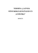Eseja 'Termina "Latvija" vēsturiskā izcelšanās un attīstība', 1.