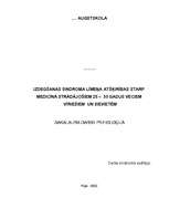 Diplomdarbs 'Izdegšanas sindroma līmeņa atšķirības starp medicīnā strādājošiem 25-30 gadus ve', 1.