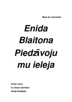 Konspekts 'Enida Blaitone "Piedzīvojumu ieleja"', 4.